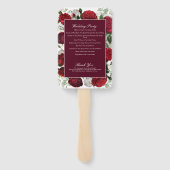 バーグニモダンディフローラ水彩結婚式 プログラム ハンドファン (裏面)