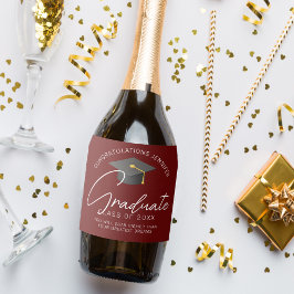 バーグニモダンー卒業カスタム卒業会 スパークリングワインラベル