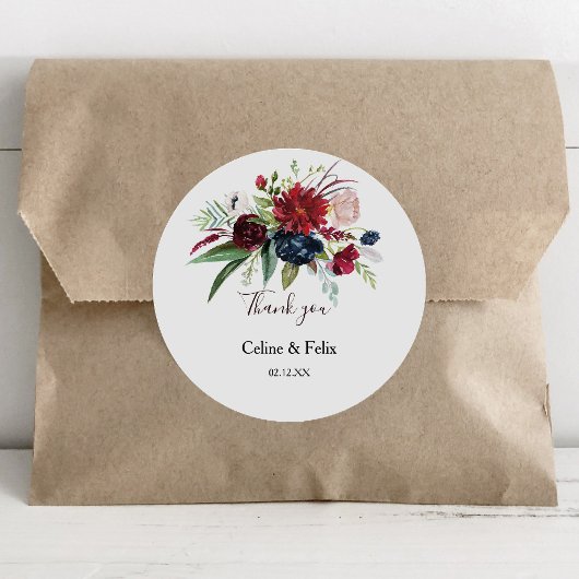 バーグニモダンー海軍赤面フローラありがとう ラウンドシール