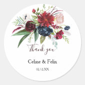 バーグニモダンー海軍赤面フローラありがとう ラウンドシール (正面)