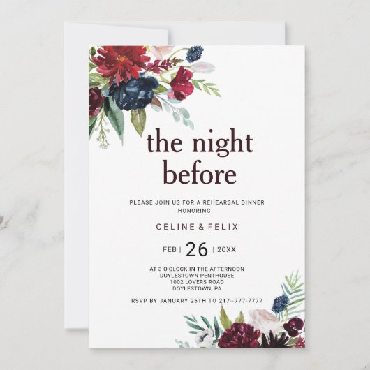 バーグニモダンー海軍赤面フローラ前夜 招待状 (正面)