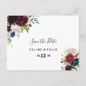 バーグニモダンー海軍赤面フローラ日付の保存 ポストカード (正面)