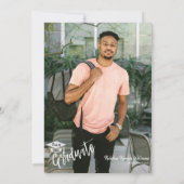 バーグニモダンーQRコード写真卒業パーティー 招待状 (裏面)