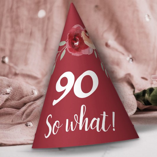 バーグニ感動的ーバラフローラ90誕生日 パーティーハット