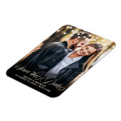 バーグニ素朴ーのフローラメイスン・ジャー日付を保存 マグネット (左側)