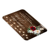 バーグニ素朴ーのフローラメイスン・ジャー日付を保存 マグネット (右側)