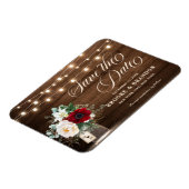 バーグニ素朴ーのフローラメイスン・ジャー日付を保存 マグネット (左側)