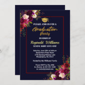 バーグニ素朴ーフローラ卒業パーティー 招待状 (正面/裏面)