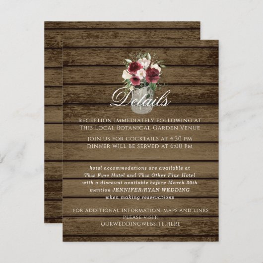 バーグニ素朴ーフローラJAR詳細エンクロージャカード エンクロージャーカード (正面/裏面)