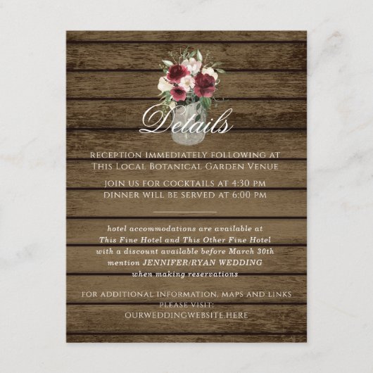 バーグニ素朴ーフローラJAR詳細エンクロージャカード エンクロージャーカード (正面)