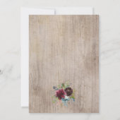 バーグニ素朴ー海軍フローラ赤ちゃんシャワー 招待状 (裏面)