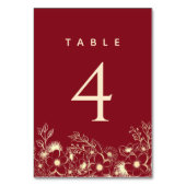 バーグニ結婚ーのテーブル番号 テーブルナンバー (裏面)