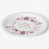 バーグパーソナライズされたンディピンクフローラ100誕生日 ペーパープレート (アングル)