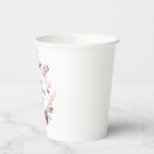 バーグパーソナライズされたンディーピンクフローラ50誕生日 紙コップ (左)