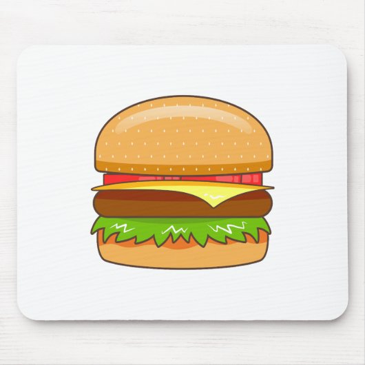 バーグベクターイラスト マウスパッド (正面)
