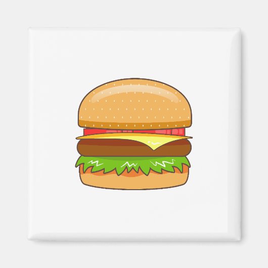 バーグベクターイラスト マグネット (正面)