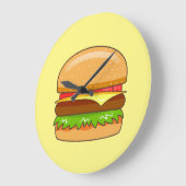 バーグベクターイラスト ラージ壁時計 (傾斜)