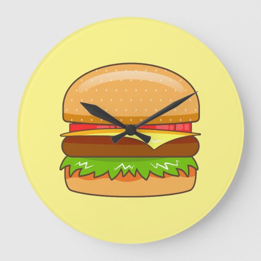 バーグベクターイラスト ラージ壁時計 (正面)
