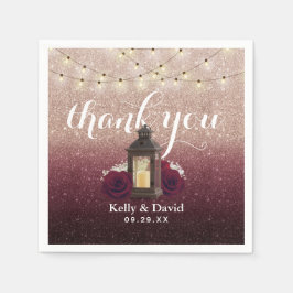 バーグモダンンディバラ金ゴールドグラデーションランタン結婚ズ スタンダードカクテルナプキン