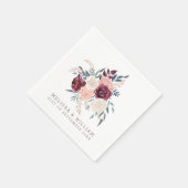 バーグモダンンディフローラアイボリーバラ金ゴールド結婚ズ スタンダードカクテルナプキン (角)