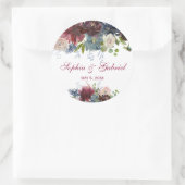 バーグモダンンディ海軍フローラ結婚のシール ラウンドシール (バッグ)