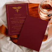 バーグモダンンディ金ゴールド看護学校RN卒業 招待状