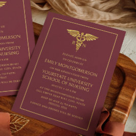 バーグモダンンディ金ゴールド看護学校RN卒業 招待状