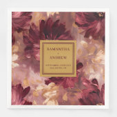 バーグモダンンディ金ゴールド赤面結婚ズ紙ナプキンス (正面)