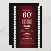 バーグモダンンディ60th誕生日パーティー 招待状 (正面/裏面)