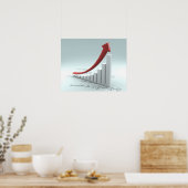 バーグラフおよび式を含む矢印 ポスター (キッチン)