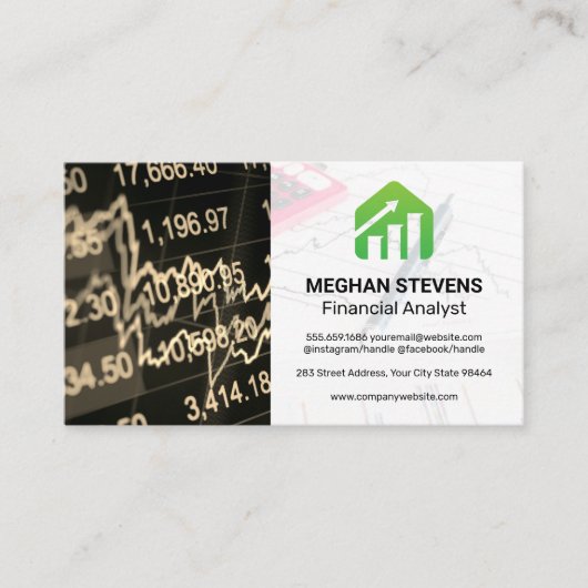 バーグラフ株価 | 財務報告 予約カード (正面)