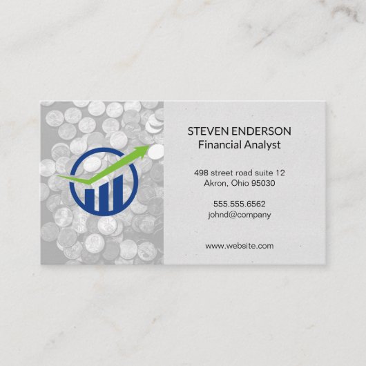 バーグラフ財務 |コイン 名刺 (正面)