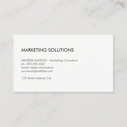 バーグラフ/マーケティング 名刺 (裏面)