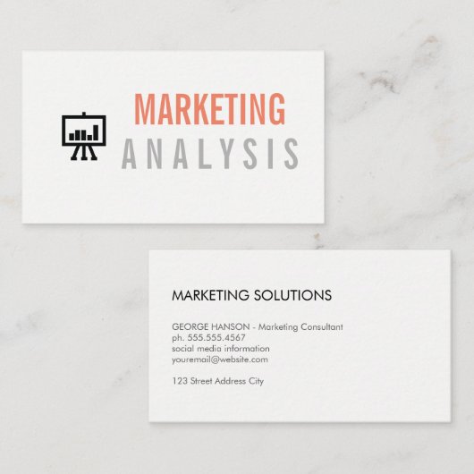 バーグラフ/マーケティング 名刺 (正面/裏面)