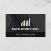 バーグラフ |レザーテクスチャ |黒い抽象芸術 名刺 (正面)