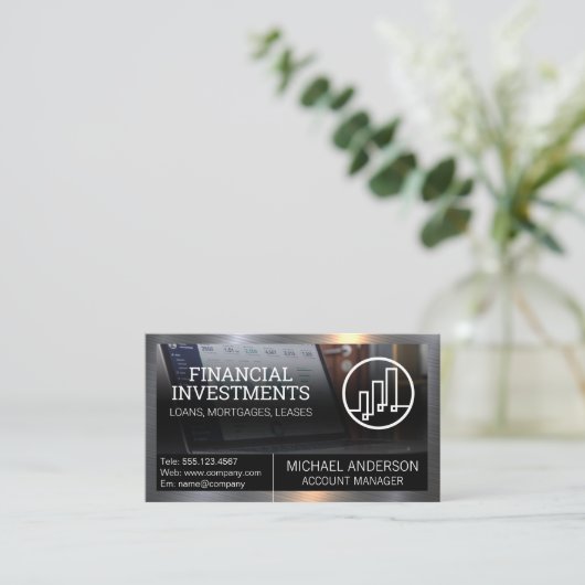 バーグラフ |株式ファイナンス 名刺 (スタンド正面)