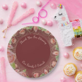 バーグンかわいらしディフローラ ペーパープレート (パーティー)