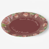 バーグンかわいらしディフローラ ペーパープレート (アングル)