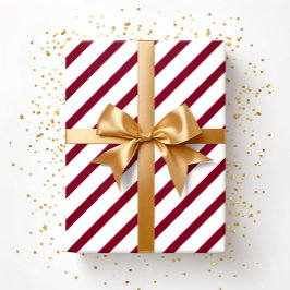 バーグンエレガントディストライプ ラッピングペーパー