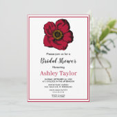 バーグンエレガントディバラ秋フローラブライダルシャワー 招待状 (スタンド正面)