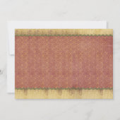 バーグンエレガントディバラ金ゴールドフォーマルブライダルシャワー 招待状 (裏面)