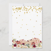 バーグンエレガントディパンプキンベビーシャワー招待状 招待状 (裏面)