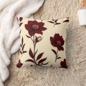 バーグンエレガントディフローラ クッション (ブランケット)