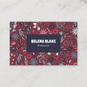 バーグンエレガントディフローラ | モダンプロフェッショナル 名刺 (正面)