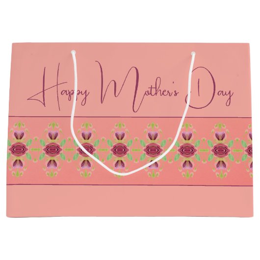 バーグンエレガントディフローラ ラージペーパーバッグ (正面)