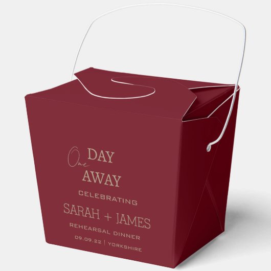 バーグンエレガントディリハーサルのディナーウェディングパーティー フェイバーボックス (正面)