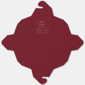 バーグンエレガントディリハーサルのディナーウェディングパーティー フェイバーボックス (見開き)