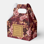 バーグンエレガントディ赤面金ゴールド結婚のサンキューボックス フェイバーボックス (裏面サイド)