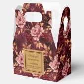 バーグンエレガントディ赤面金ゴールド結婚のサンキューボックス フェイバーボックス (オープン)