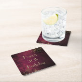 バーグンエレガントディ&フェイク金ゴールド紙コースター スクエアペーパーコースター (インサイチュ)